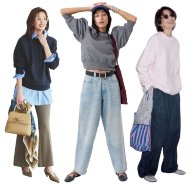 【スウェット】で大人のキレイめ春コーデ8選！公園から参観日まで対応