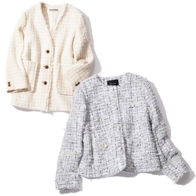 ラクに羽織れる「ツイード」ジャケット3選！シワが気にならないから持ち運びも◎