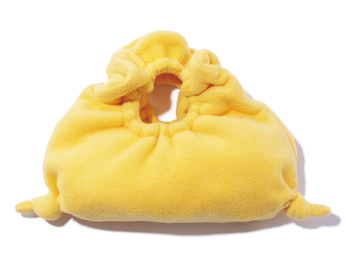 ラドローのイエローでシャーリングされたハンドルの手首バッグ