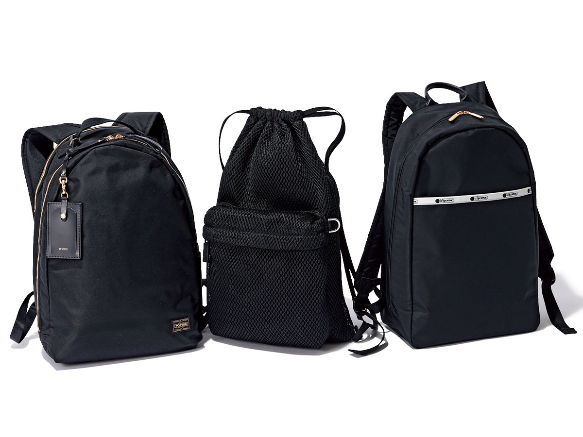 ポーターとノマディスとレスポの黒リュック