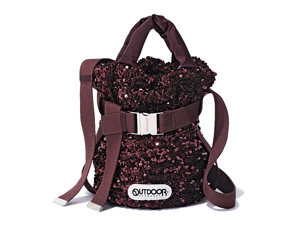 アウトドアプロダクツフォーシーユナイテッドアローズの茶色のスパンコールバッグ