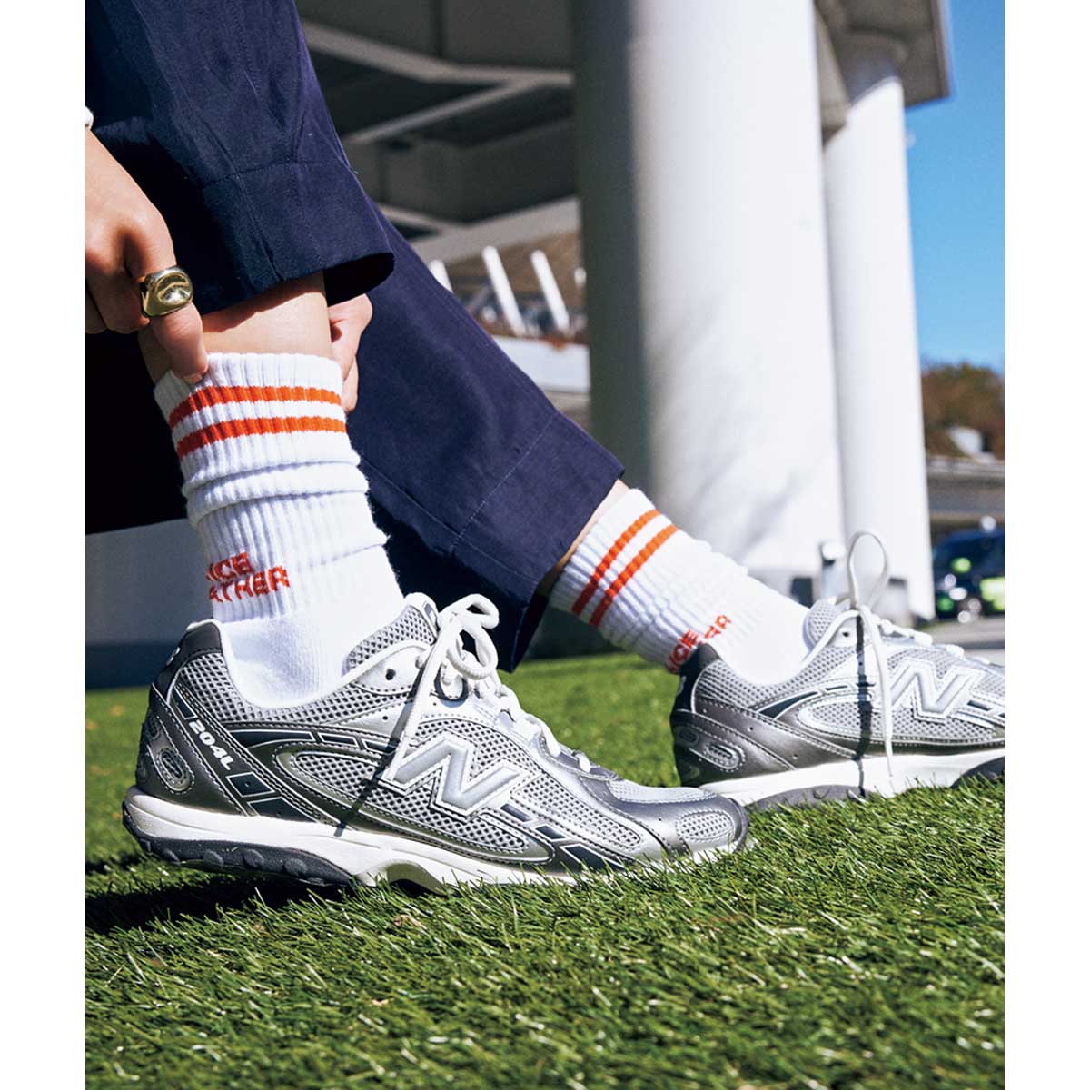 オシャレな靴下がスニーカーコーデを盛る