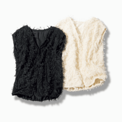 【即こなれる】華やかさがちょうどいい！大人の「リボンペダルジレ」体型カバーも