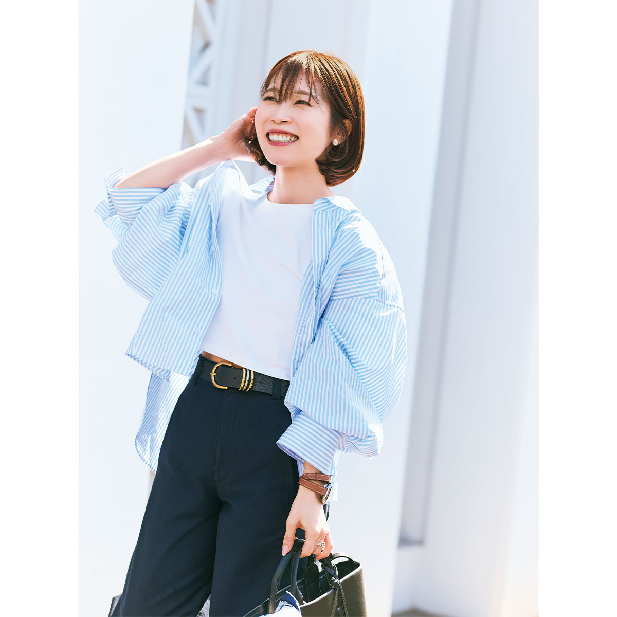 VERYママの週末子供の習い事送迎はシャツコーデが鉄板