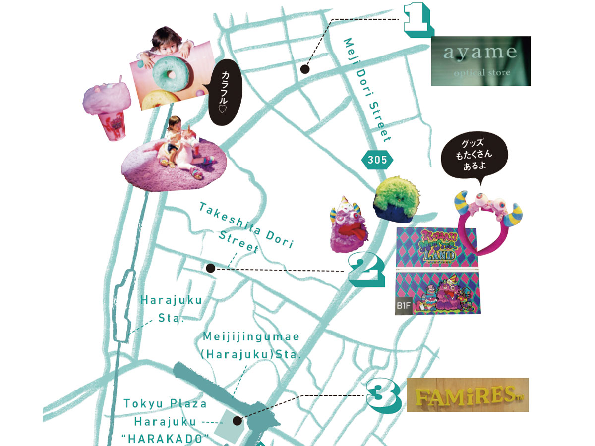 原宿駅周辺の地図