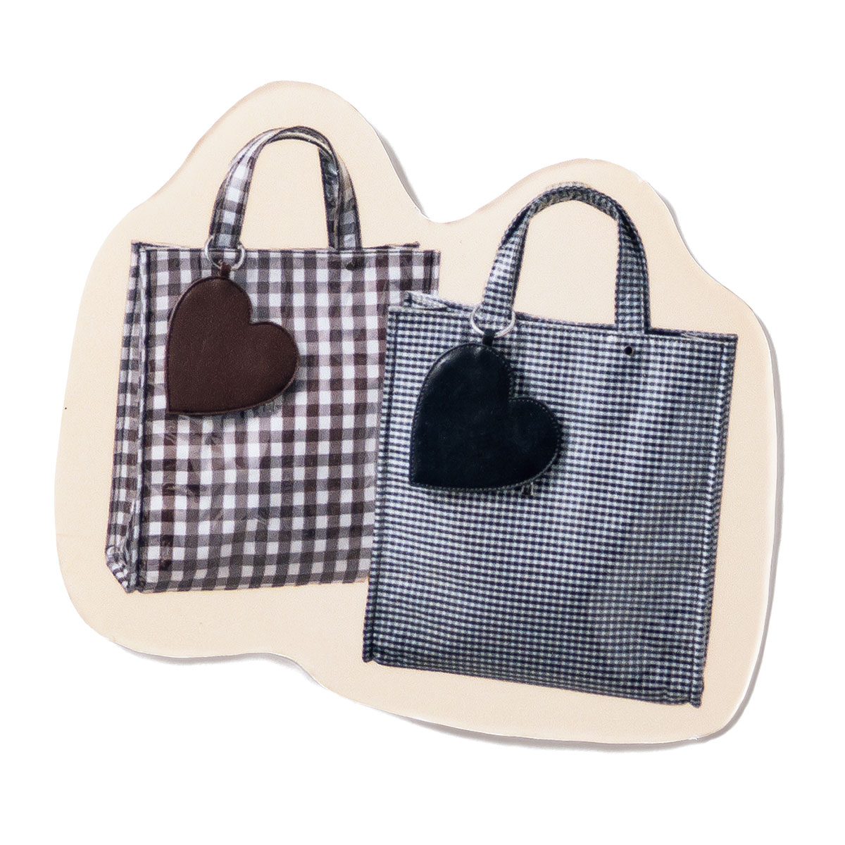 カシュカシュのハートポーチ付きトートバッグ