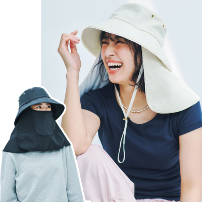 【1万円以下】毎回即売の『高機能UVハット』は首ガード&あご紐付き！公園も自転車も怖くない
