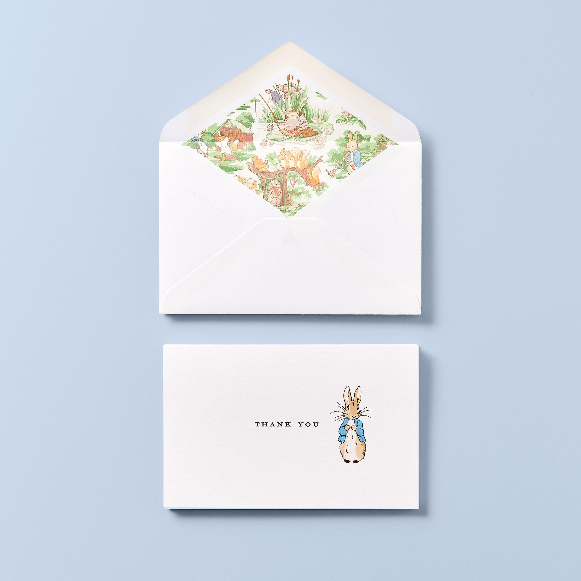 Smythson × Peter Rabbit™ コラボレーションコレクション Thank Youカード