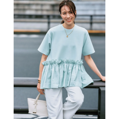 夏のキレイめに【ブラウス見えTシャツ】が楽ちん！快適なのにきちんと感も