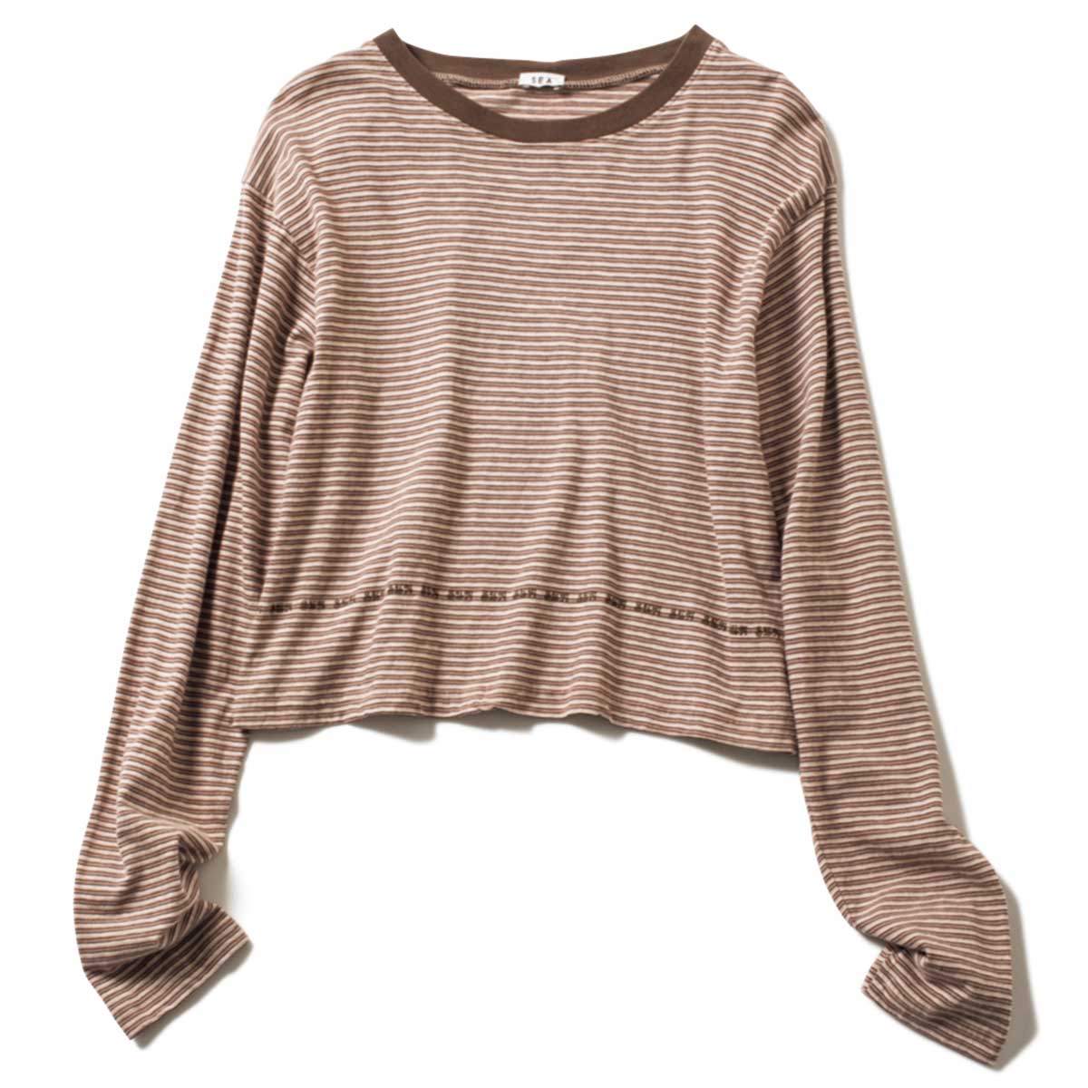 SEAの細ピッチのボーダーTシャツ