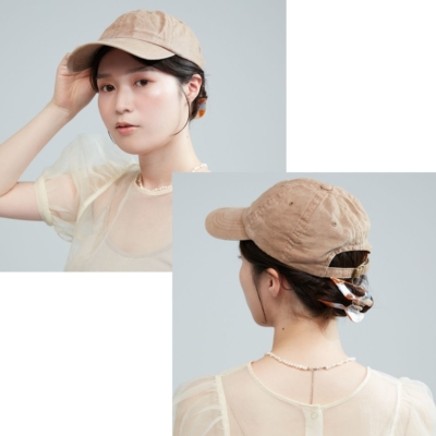 【キャップの日のヘアアレンジ】ボブもまとまる！クリップで作る「崩れにくいまとめ髪」
