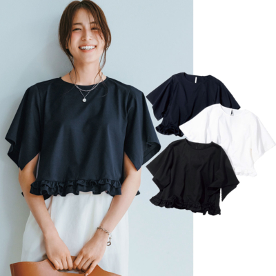 【ブラウス見え】Tシャツなのに華やぐ！ママの『きれいめT』