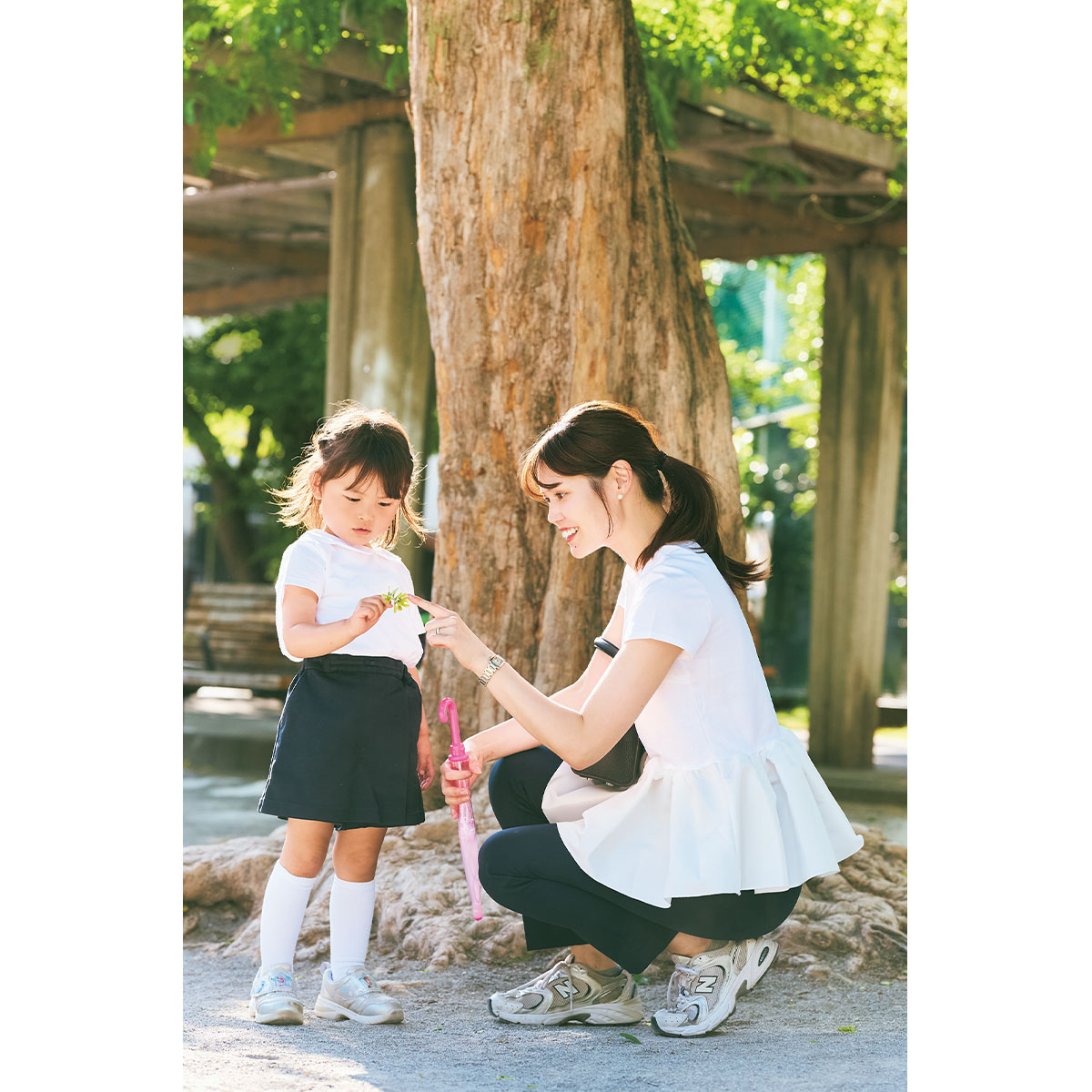 お迎え後公園に寄り道する読者と娘さん