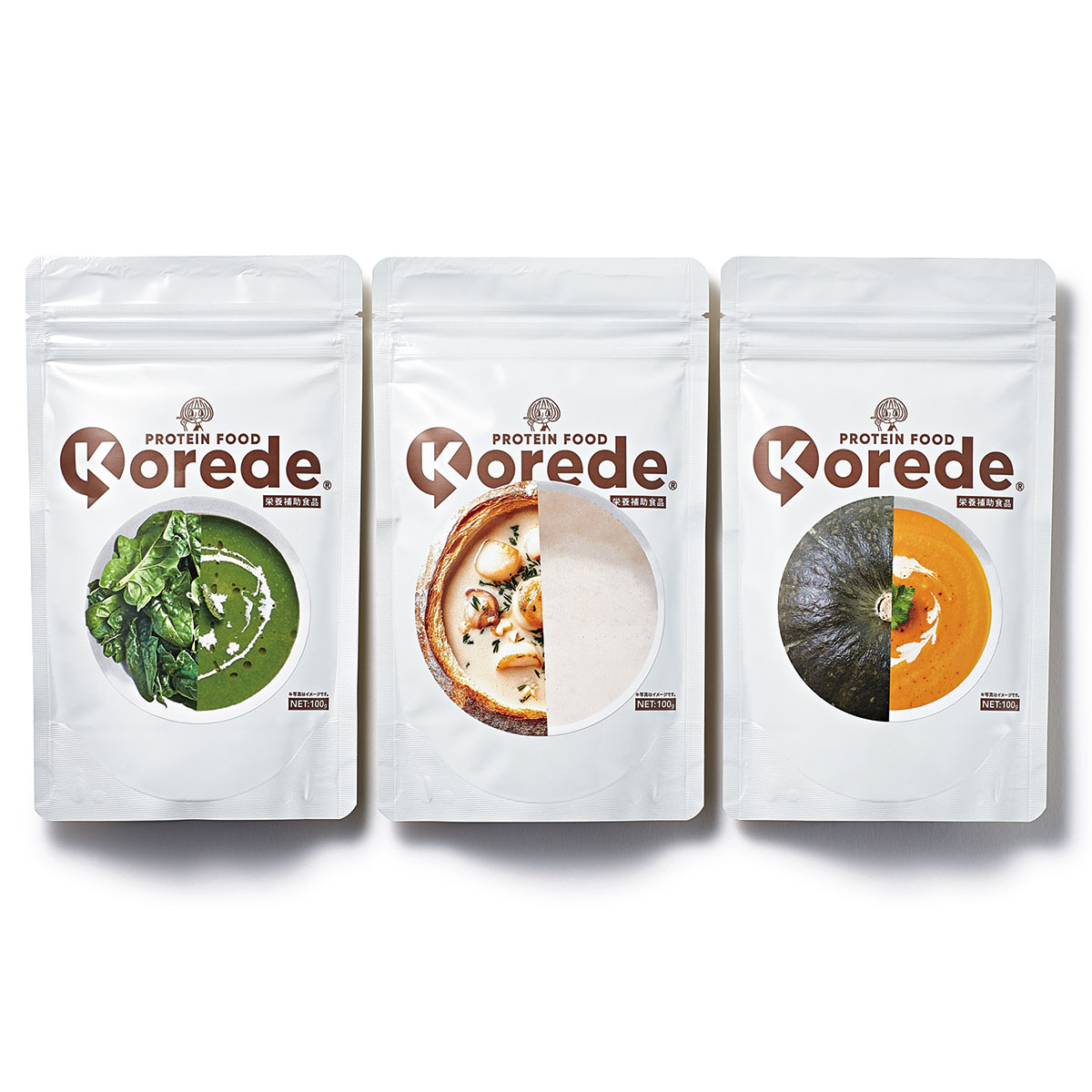 KOREDEの野菜味プロテイン3種類