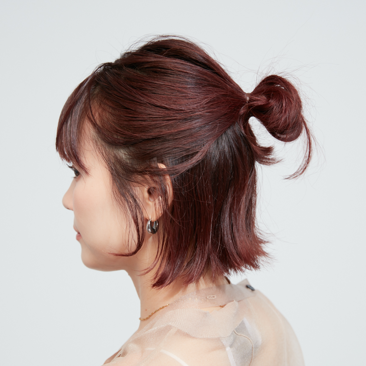 ビッグシュシュヘアアレンジの作り方