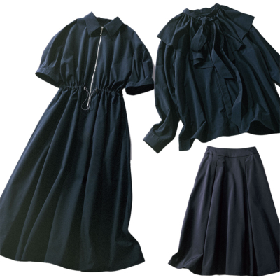 【1万円台も続々】暑さと湿度に負けない「高スペックネイビー服」が大豊作！＜ワンピ、ブラウスetc.＞
