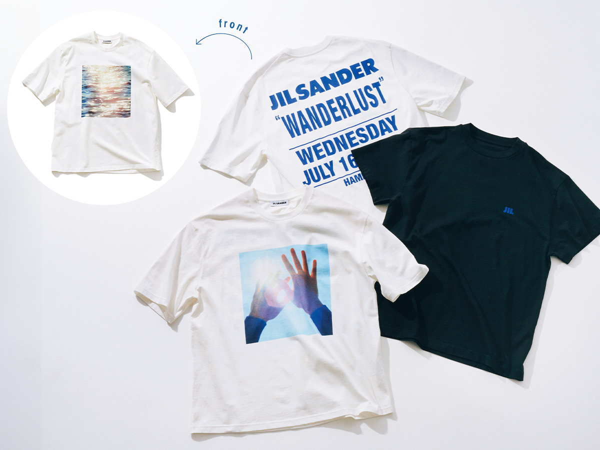 ジルサンダーのロゴ＆フォトTシャツ