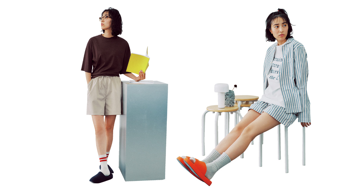 ショートパンツのリラクシーなルームコーデ２選