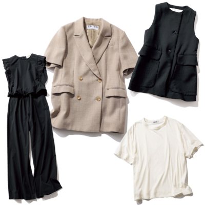 ジレ、Tシャツ、オールインワンまで！夏の通勤をキレイめに乗り切る【万能お仕事服】19選