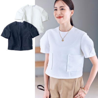 「そろそろTシャツに飽きた！」二の腕もカバーできる【晩夏のきれいめトップス】