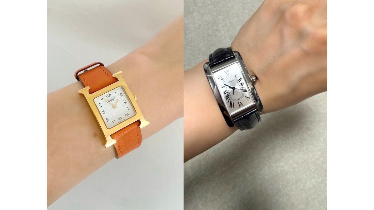 カルティエのレディースの時計のベルトコマです エルメス、カルティエ…【ママの一生ものウォッチ】は「レザーベルト