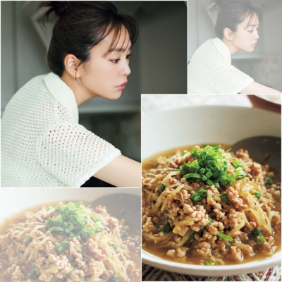 【桐谷美玲さんが作る】包丁いらずで簡単！辛くない「麻婆もやし」が作り置きに◎