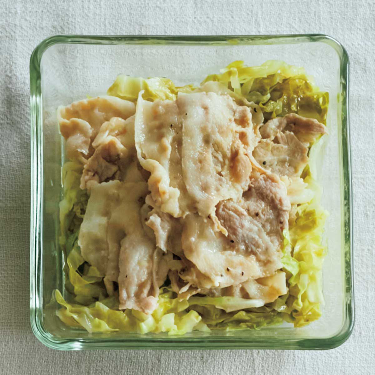 豚バラキャベツのうまだれレンジ蒸し