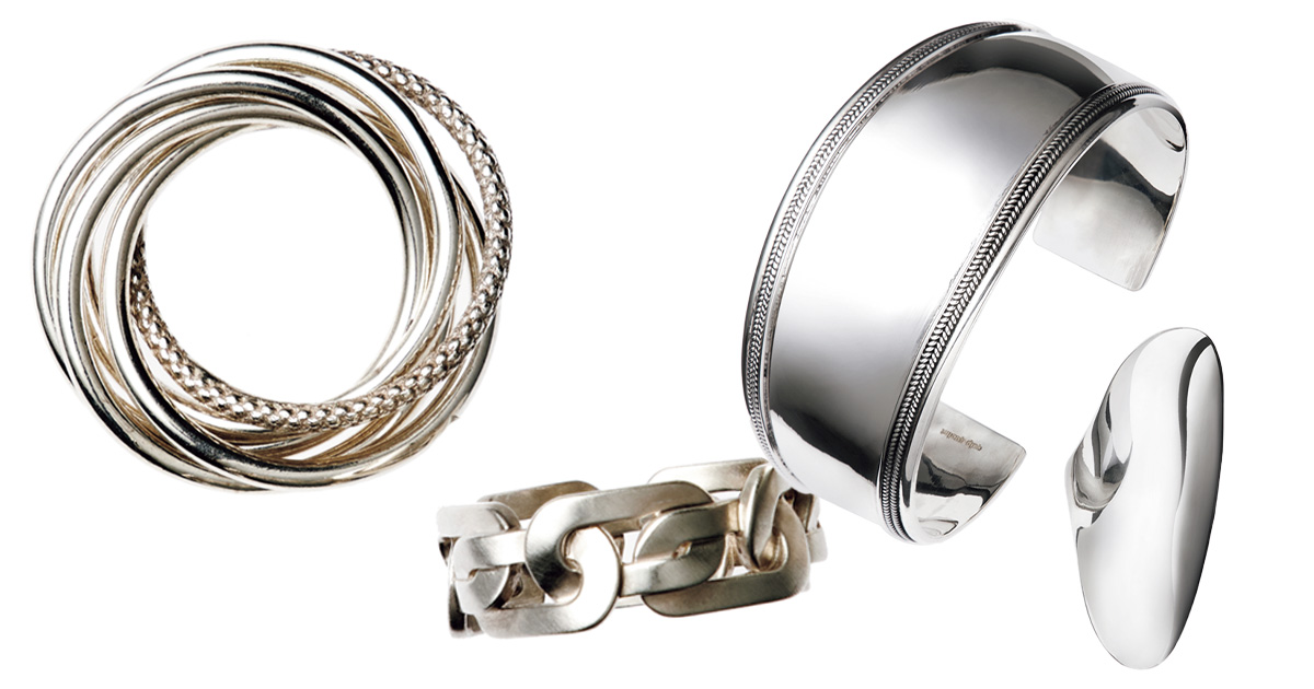 ボリュームのあるシルバーアクセ