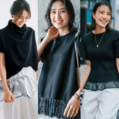 夏のキレイめに【黒Tシャツ】コーデ7選！通勤＆送迎に着回せて万能