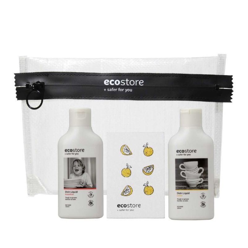 ecostore ディッシュウォッシュミニボトルセット（スポンジ付き）　が置かれている画像