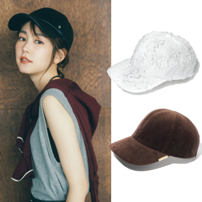 秋冬オシャレに効く『素材感キャップ』6選！レザー、ベロア…シンプル服を格上げ