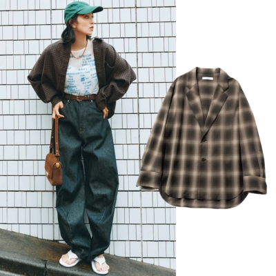 【秋の羽織り】ちょっと渋めの「チェック柄シャツ」が新鮮！大人カジュアルに馴染む