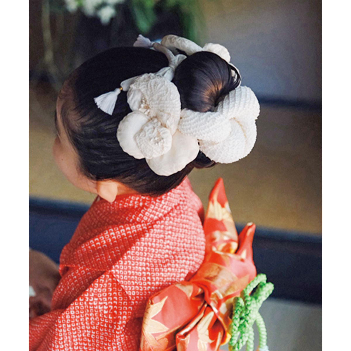 七五三では娘のヘアメイクは「作り込みすぎず、レトロなあんみつ姫風に」とオーダー