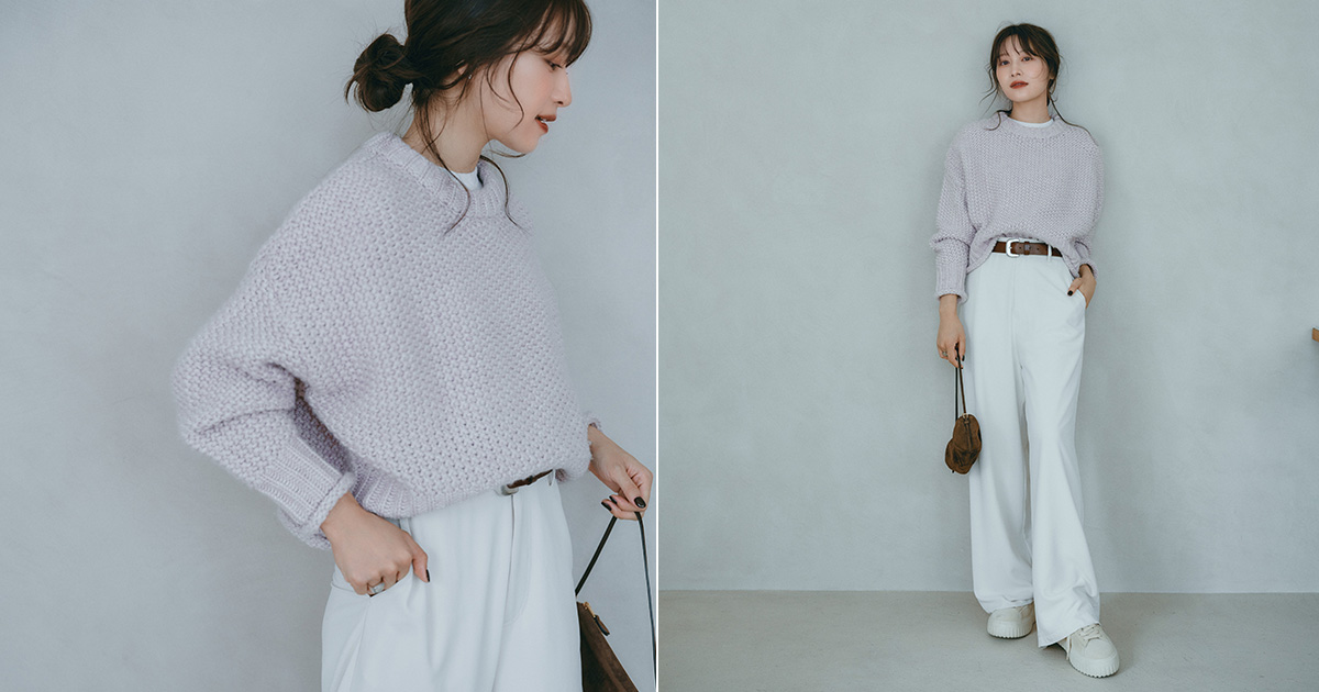 ローブブラン×VERY STOREのクロップドニットトップス