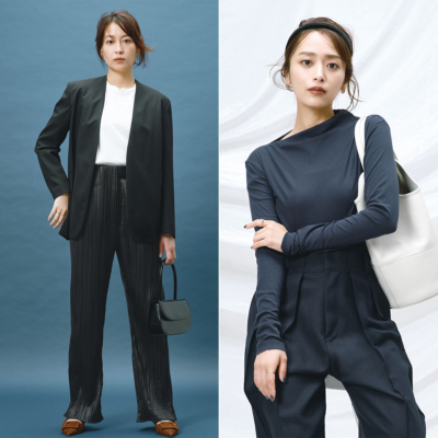 通勤にも着回せる！お教室＆行事ママの【甘くない黒紺コーデ】実例3選