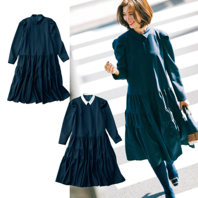 【セブンテン】行事服にもう迷わない！卒入学式まで着回せる「上品ネイビーワンピ」