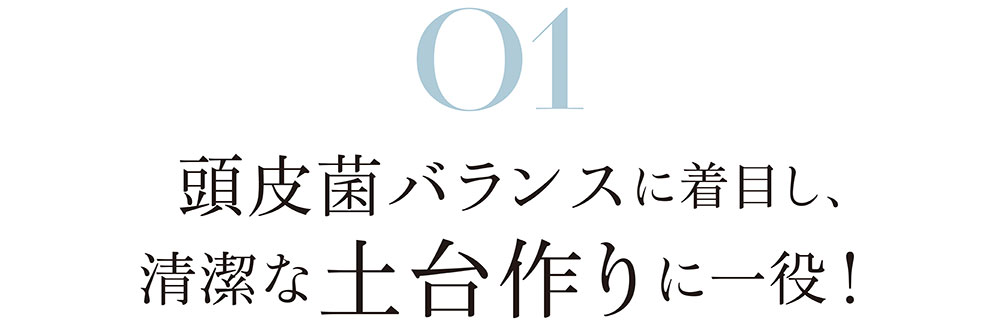頭皮菌バランスに着目し、清潔な土台作りに一役！